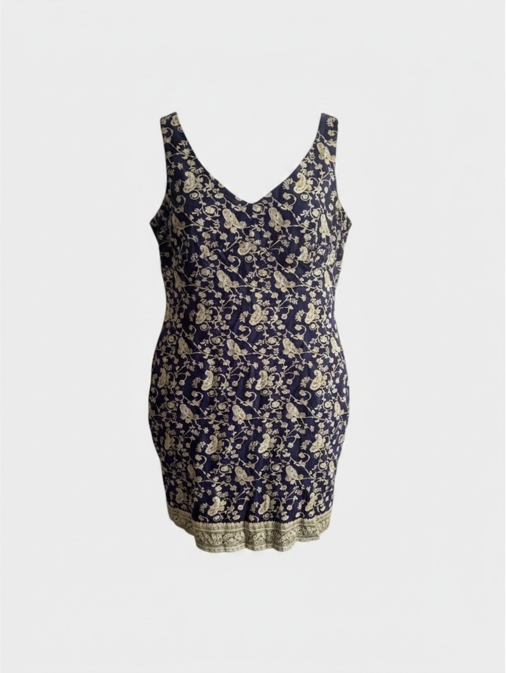 Old Navy Women's Navy Blue Floral Cotton Dress Size 16